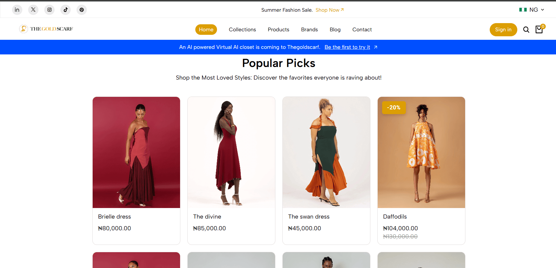 TheGoldScarf Web App