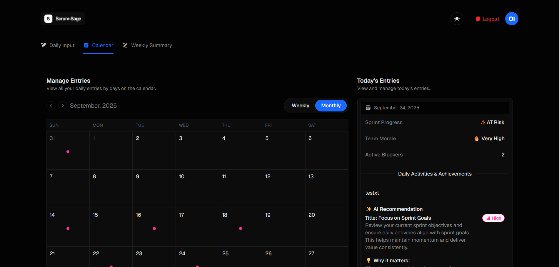 ScrumSage Web App